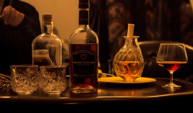 复古背景桌面上的美酒和酒杯特写摄影图,高清,摄影图,摄影图片,图片大全,摄影图免费下载